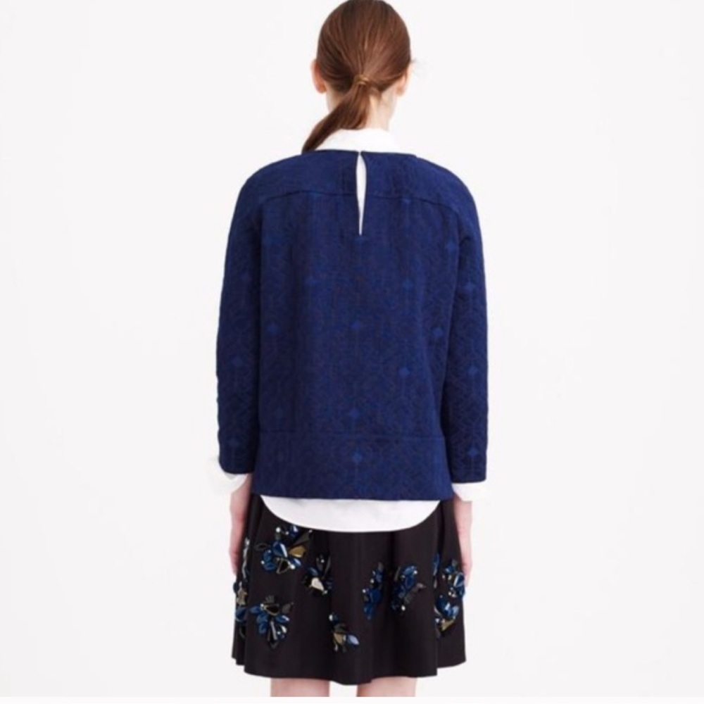 J.Crew Matelasse Side Zip Blouse - Picture 3 of 5